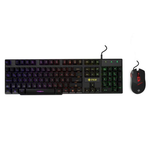 Teclado Inca IKG-448 mecánico con LED RGB y ratón incluido