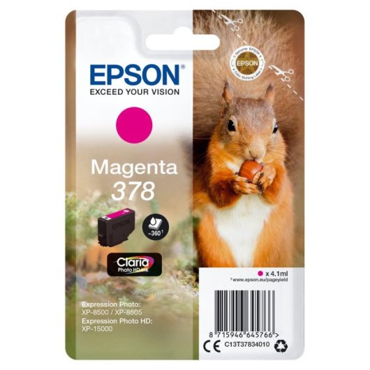 Cartucho de Tinta Epson Magenta Claria Photo HD 378 Rendimento Standard