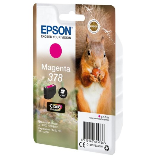 Cartucho de Tinta Epson Magenta Claria Photo HD 378 Rendimento Standard