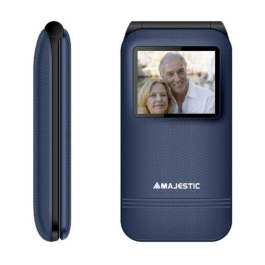 Móvil con tapa New Majestic 300086_CB Bluetooth 600 mAh Negro/Azul