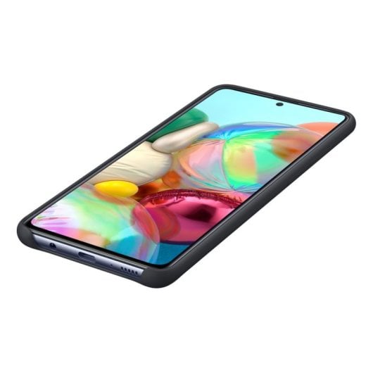 Cover Samsung EF-PA715TBEGEU Silicone Nero Antishock per Galaxy A71
