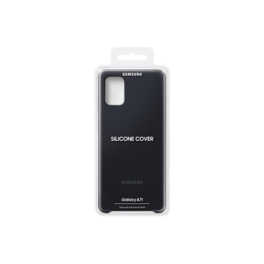 Cover Samsung EF-PA715TBEGEU Silicone Nero Antishock per Galaxy A71