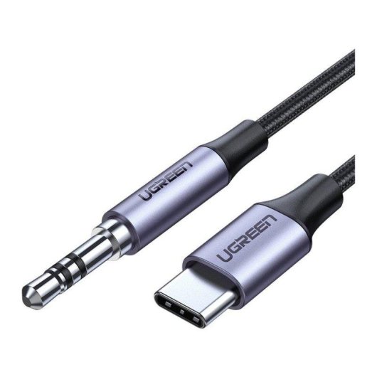 Cable Ugreen USB-C a Jack 3.5mm 1m Negro Plata