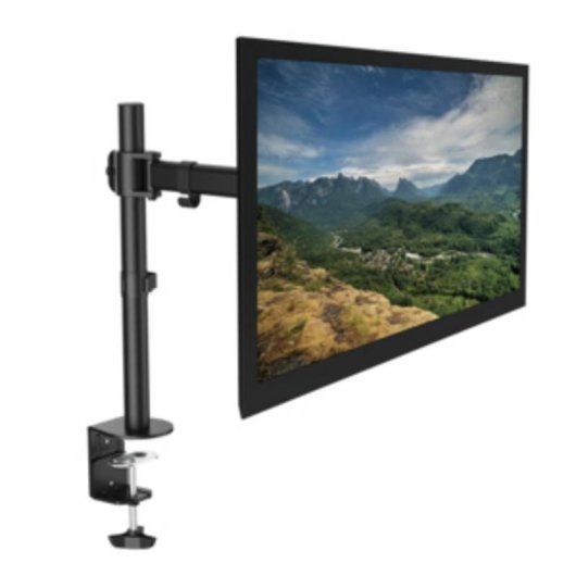 LogiLink BP0021 Supporto Monitor Scrivania 13 a 27" VESA 75x75 a 100x100 Max 8Kg Nero