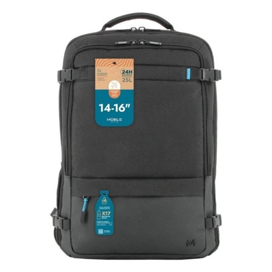 Rucksack Mobilis Trendy für Laptop 16", 25L, schwarz, recycelt