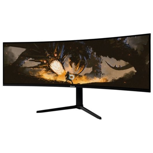 Écran PC Arozzi Nova 49" Dual QHD 165Hz VA Courbe HDR Haut-parleurs 1ms