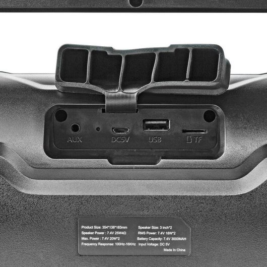 Altavoces Nedis Portátiles Bluetooth 36W IPX5 con USB y Radio FM
