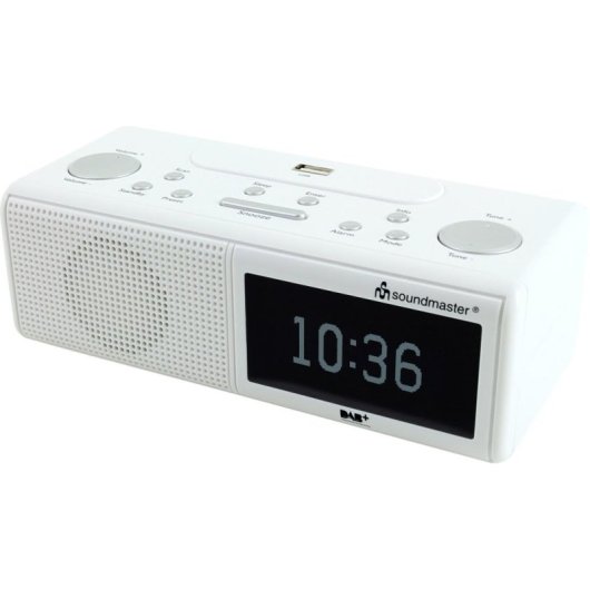 Reloj Despertador Soundmaster UR8350WE Digital DAB+ FM LCD Blanco