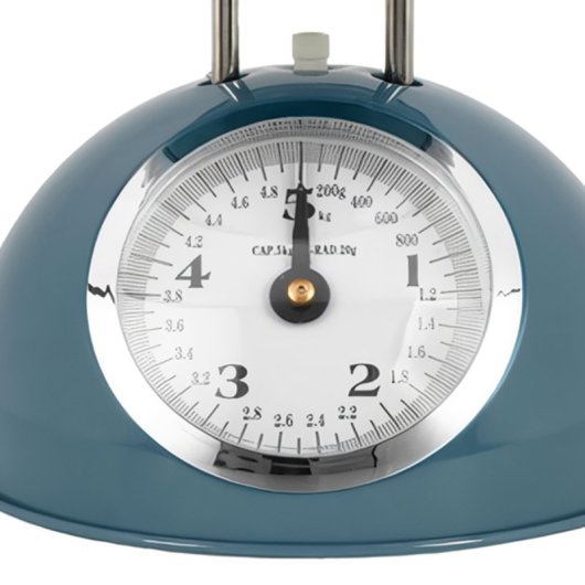 Báscula De Cocina Analógica Klack 5kg Con Bol Extraíble De Acero Inoxidable, Sistema De Muelles De Precisión, Ajuste Manual Y Estilo Clásico - Turquesa