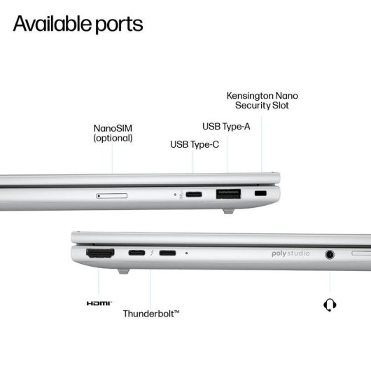 HP EliteBook 8 G1i Laptop 14" Intel Core Ultra 5 228V 32GB Intel Arc Graphics 512GB SSD Windows 11 Pro Fingerabdrucksensor
