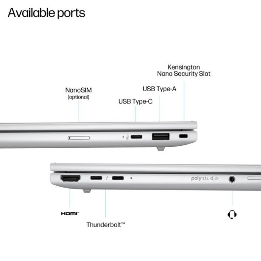 Portátil HP EliteBook 8 G1i 13,3" Intel Core Ultra 7 255U 32GB Intel Graphics 1TB SSD Windows 11 Pro pantalla IPS