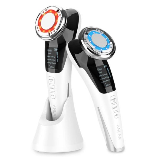 Terapia de luz para la piel ANLAN 01-ADRY11-001 Efecto lifting Ion Negro/Blanco