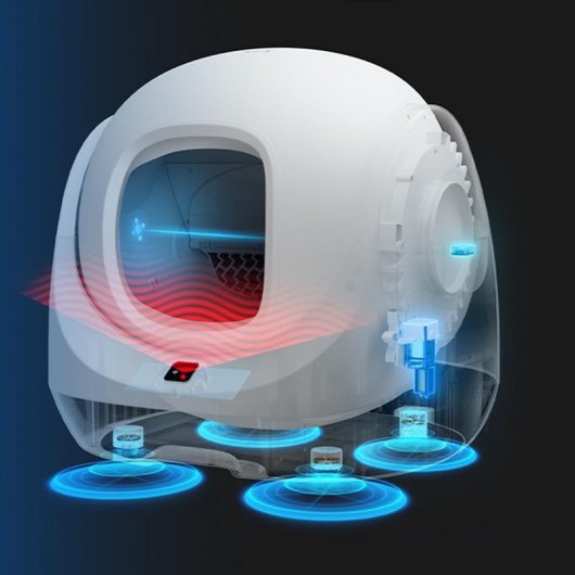 Cassetto Igienico Autopulente per Gatti CATLINK Baymax 70 L Bianco