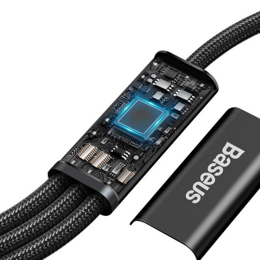 Cable Baseus Rapid 3-in-1 USB A a USB-C/Micro USB/Lightning 1,5 m Negro