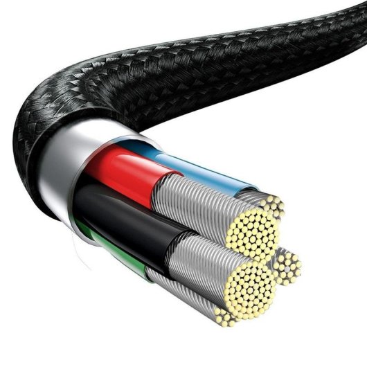 Cable Baseus Rapid 3-in-1 USB A a USB-C/Micro USB/Lightning 1,5 m Negro