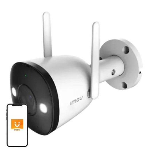 Videocamere di sorveglianza IMOU Bullet 2E 2MP Visione Notturna Interno ed Esterno Allarme