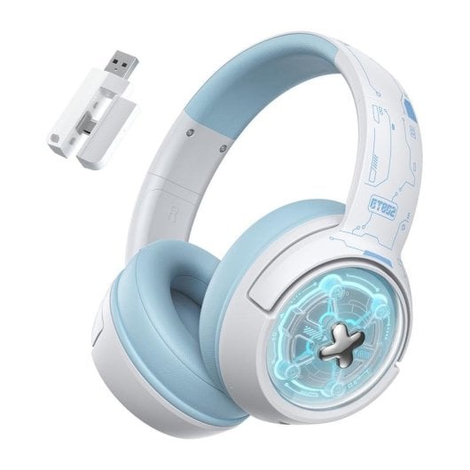 Auriculares ONIKUMA GT802 sem fios e com cabo Bluetooth 5.3 Gaming iluminação branca
