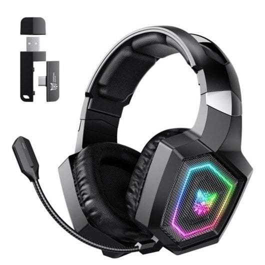 Auriculares ONIKUMA GT806 inalámbricos Bluetooth 5.4 gaming RGB negros