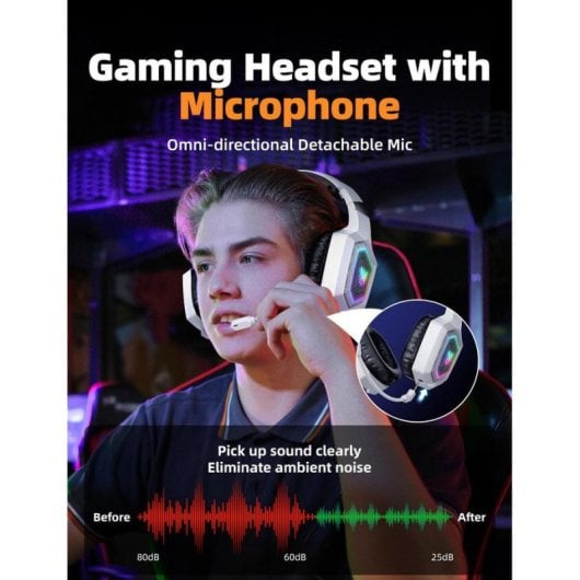 Auriculares ONIKUMA GT806 inalámbricos Bluetooth 5.4 gaming RGB negros