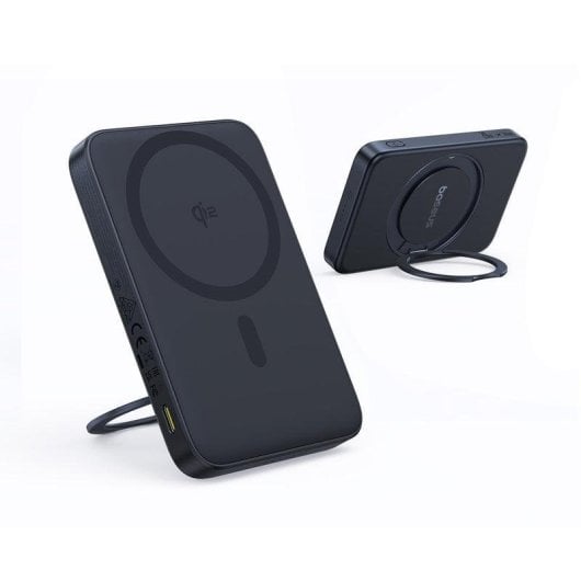 Batería Externa Baseus PicoGo Qi2 5000 mAh Cargador Inalámbrico Negro