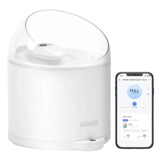 Bevitore Automatico per Animali Domestici CATLINK Pure 2 UV 2,6 L WiFi Silenzioso Universale