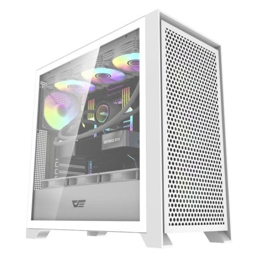 Caixa PC darkFlash DRX90 Mesh Branca ATX Vidro Temperado Torre Média