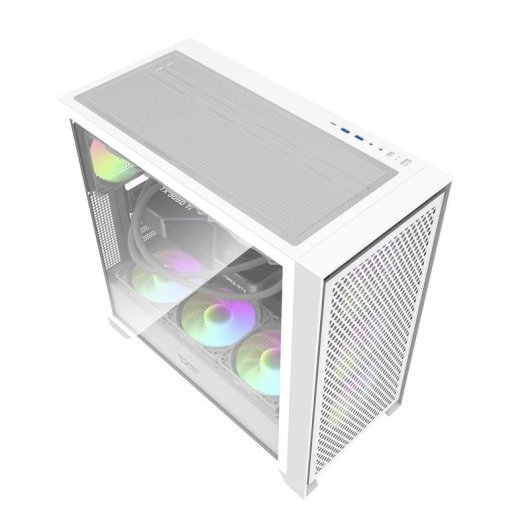 Caixa PC darkFlash DRX90 Mesh Branca ATX Vidro Temperado Torre Média