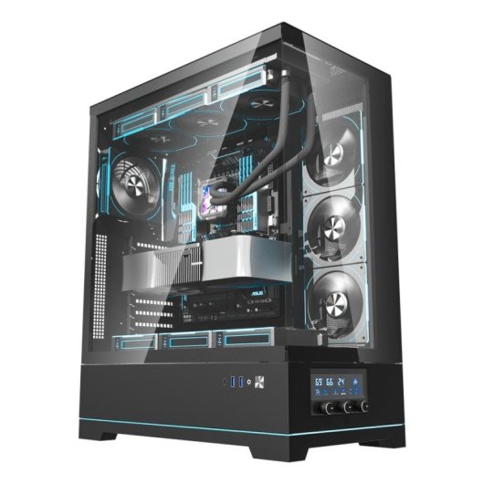 Carcasa Torre darkFlash DY451L Pro ATX Negro con Panel de Cristal Templado