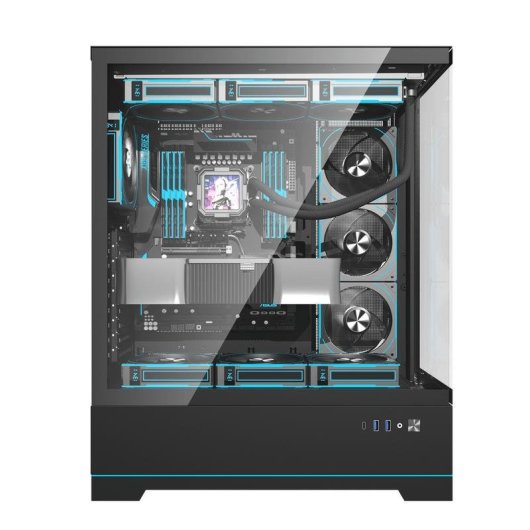 Carcasa Torre darkFlash DY451L Pro ATX Negro con Panel de Cristal Templado