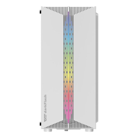 Carcasa PC Gaming darkFlash DK151 Midi Tower Blanca ATX Ventana Templada RGB