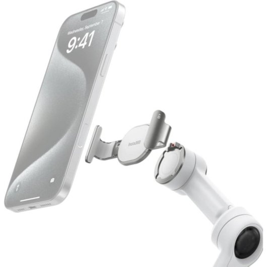 Support téléphone magnétique Insta360 Flow 2 Pro aluminium blanc