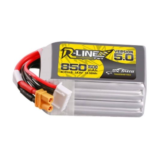 Batería Tattu R-Line 5.0 850 mAh 14,8 V 4S1P 150C XT30U-F para drones FPV