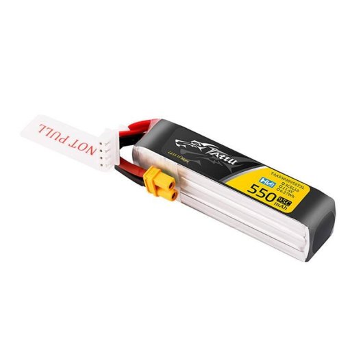 Batería Tattu 3S 550mAh 95C 11.4V HV Lipo con Conector XT30