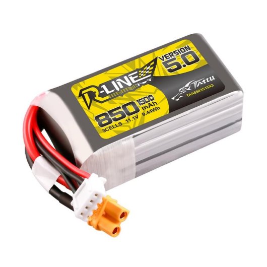 Batería Tattu R-Line 5.0 850mAh 3S 11.1V 150C XT30U-F para drones FPV