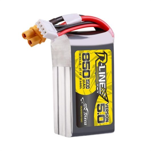 Batería Tattu R-Line 5.0 850mAh 3S 11.1V 150C XT30U-F para drones FPV