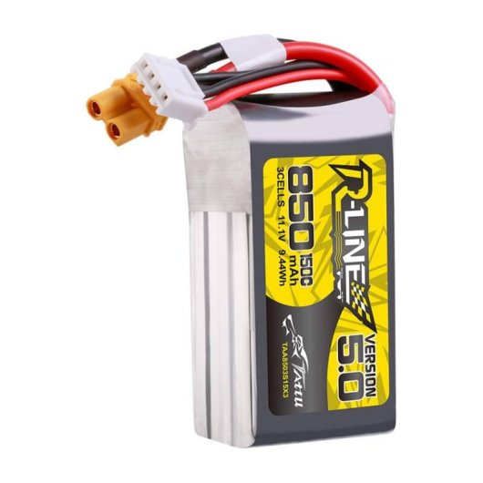 Batería Tattu R-Line 5.0 850mAh 3S 11.1V 150C XT30U-F para drones FPV