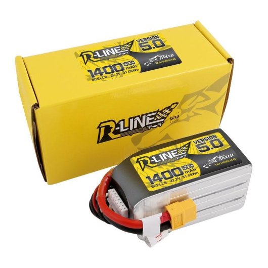 Bateria Tattu R-Line 5.0 1400mAh 22.2V 150C 6S1P XT60