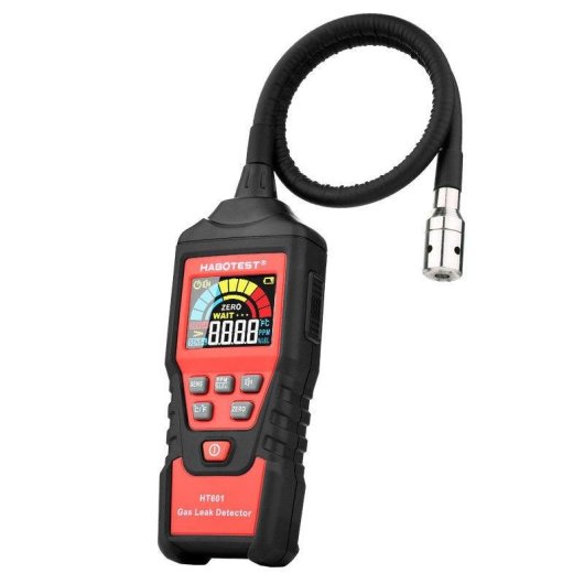 Detector de Fugas de Gás Habotest HT601A Alta Sensibilidade Alarme Visual e Sonoro