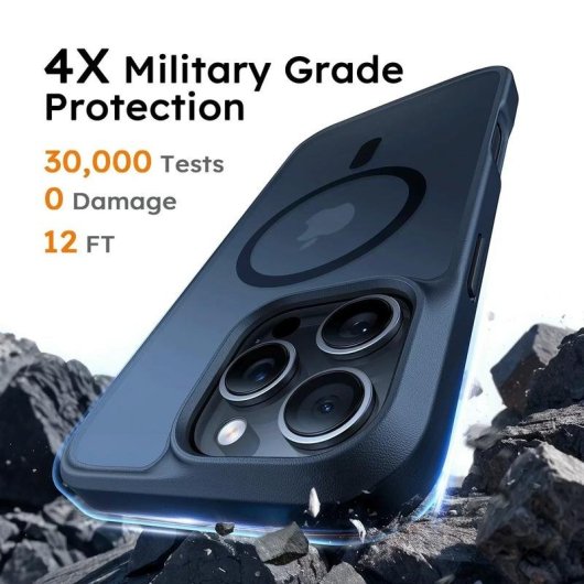Funda para móvil Torras Guardian-Mag Cover case Noir compatible iPhone 16 Plus
