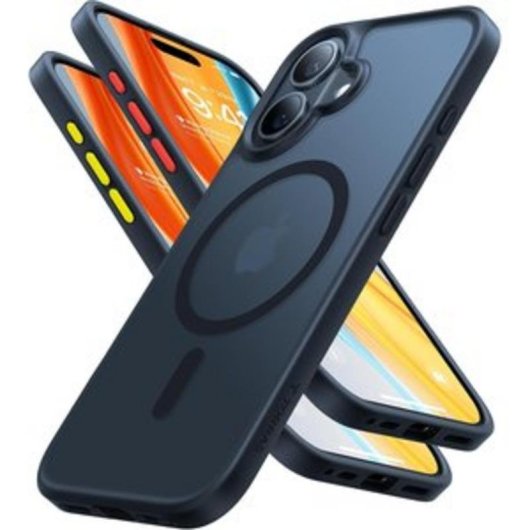 Funda para móvil Torras Guardian-Mag Cover case Noir compatible iPhone 16 Plus