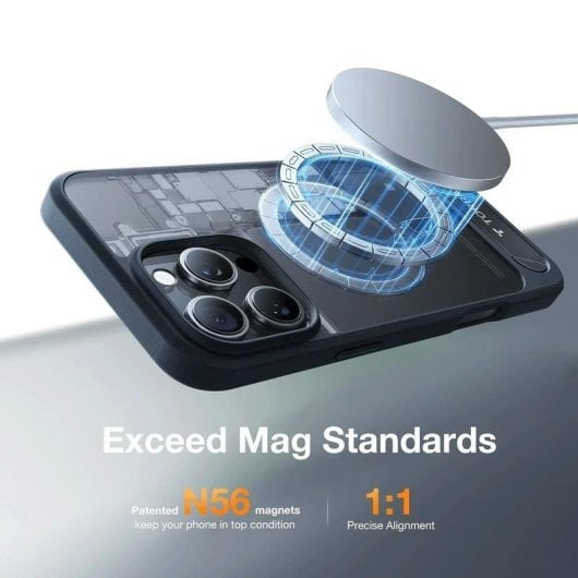 Funda para móvil Torras Pstand Cover Negro Compatible con iPhone 16 6,1" MagSafe Soporte