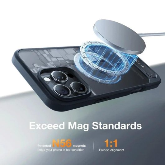 Funda para móvil Torras Pstand Cover Gris Magnética Soporte para iPhone 16 Pro Max