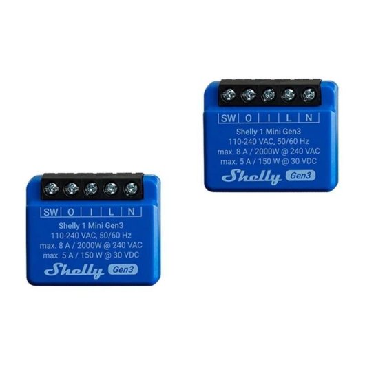 Interruptor Inteligente Shelly 1 Mini Gen3 WiFi Bluetooth Compatível Alexa Google