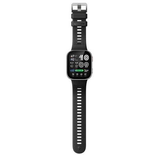 Amazfit Bip Max GPS Bluetooth 2,07" Plata Correa Negra S/M Pulsómetro Monitor Sueño