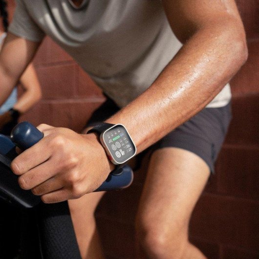 Amazfit Bip Max GPS Bluetooth 2,07" Plata Correa Negra S/M Pulsómetro Monitor Sueño