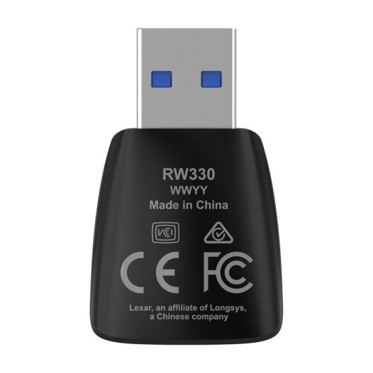 Lector de tarjetas Lexar RW330 USB 3.2 MicroSD UHS-I Negro