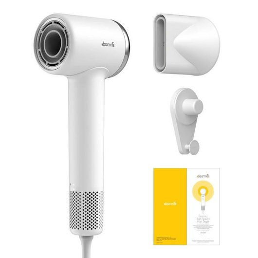 Secador de Pelo Iónico Deerma DEM-CF50W 1400W 5 Temperaturas 2 Velocidades Motor Brushless Blanco