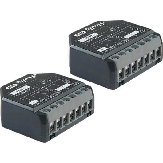 Relé Wi-Fi Shelly 2PM Gen4 Zigbee Matter Control persianas Monitorización energía Empotrable