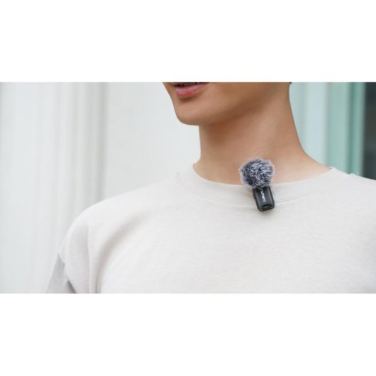Micrófono Hohem MIC-01-LIGHT inalámbrico Bluetooth clip-on con funda y parabrisas