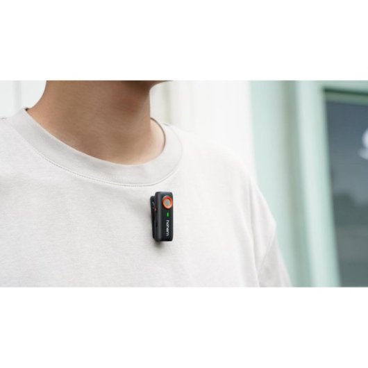 Micrófono Hohem MIC-01-LIGHT inalámbrico Bluetooth clip-on con funda y parabrisas